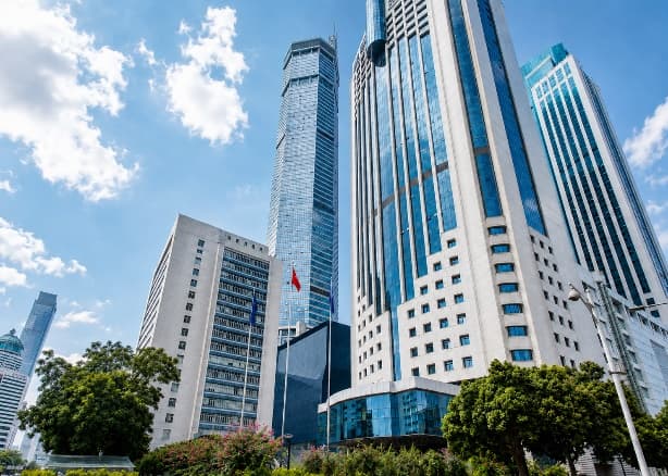 Office tower in the Futian district of Shenzhen